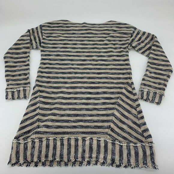 Soft Surroundings Beige Gray Striped Sweater Women’s - Picture 2 of 7